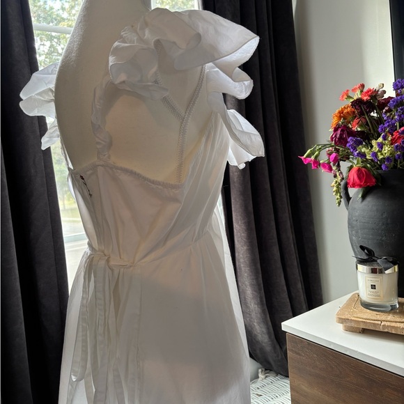 French Connection White Ruffle Dress - Picture 8 of 8